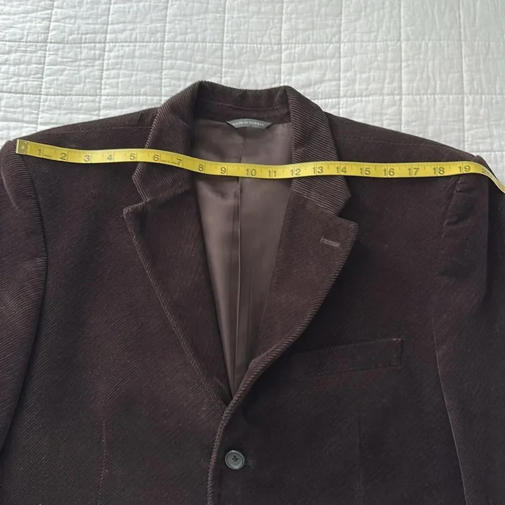 Vintage Banana Republic Corduroy Blazer 44S Brown Made in Turkey Ivy Preppy Y2K